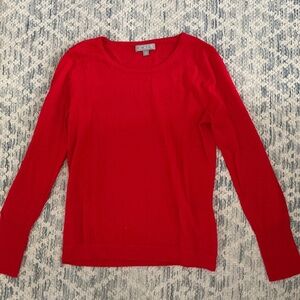 J.Crew Carolyn fitted crewneck Red long-sleeve wool sweater size XS